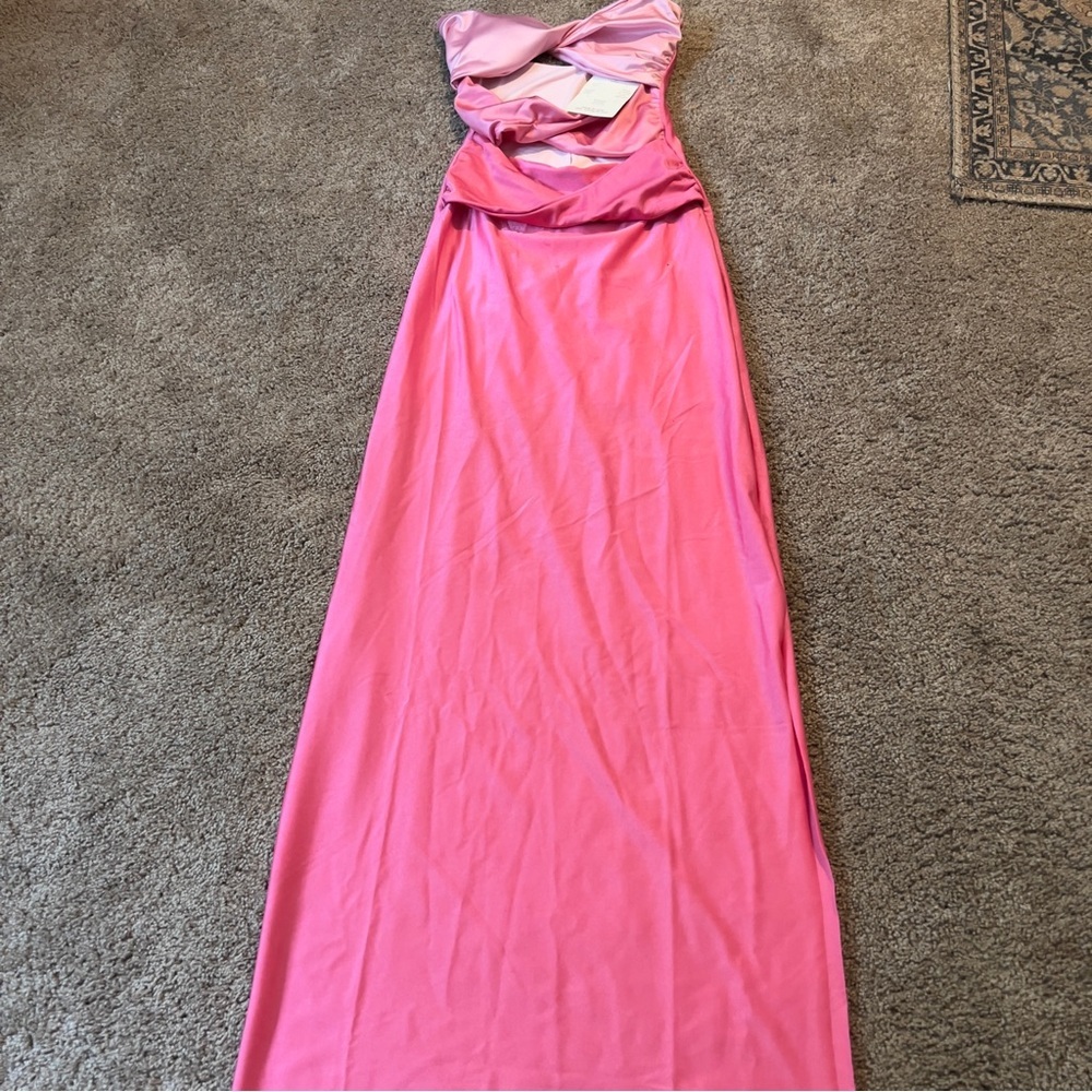 New Baobab Ola Strapless Maxi Dress in ombré pink - Picture 4 of 5